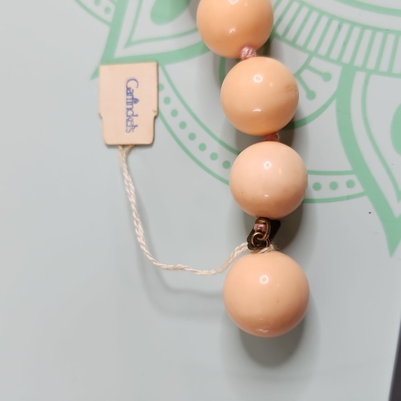 Vintage Signed Kenneth Lane Peach Necklace - Picture 3 of 6